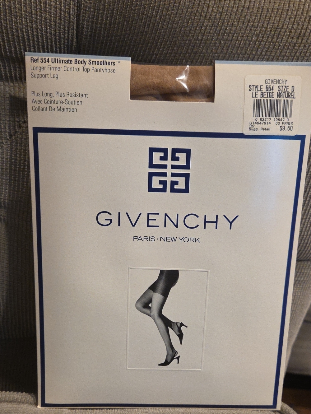Givenchy Beige Pantyhose in Neutral Tone with White Packaging